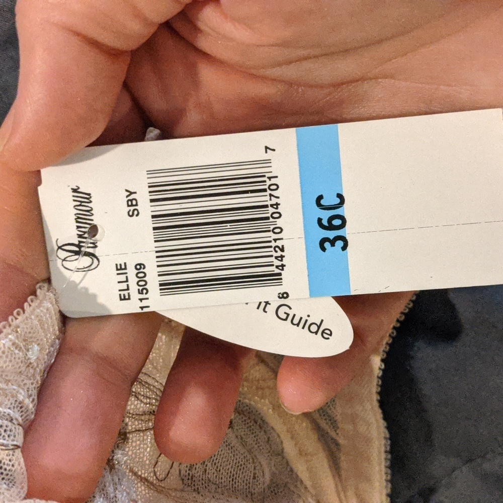 3/$33 - NEW Paramour Unlined Demi Half Cup w/tags - Picture 4 of 4